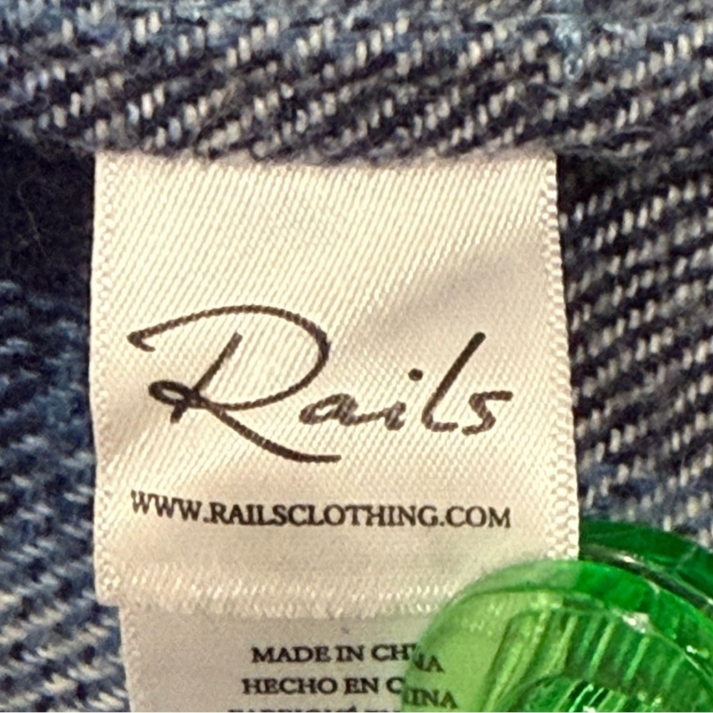 Rails Tripp Flannel Plaid Shirt Jacket XL Blue Western Shacket Cozy Country Warm - Picture 10 of 16